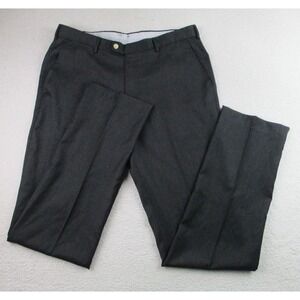 Peter Millar Dress‎ Pants Mens 36 Charcoal Gray 100% Wool Flat Front Slacks